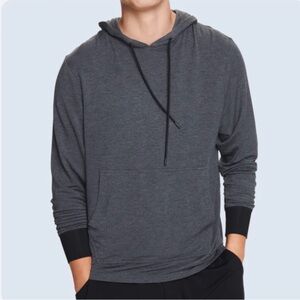 JAMBYS Unisex Lightweight French Terry House Hoodie in Gray/Black Sz M